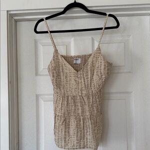 Old Navy Tan Patterned Camisole Top